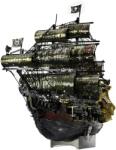 Piececool Puzzle 3D, Metal, Piececool, Nava Queen Anne's Revenge, 439 piese