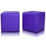  EMI kocka alakú lila műbőr babzsákfotel - emishop - 20 392 Ft
