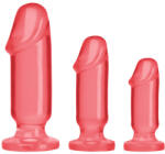 Doc Johnson Jeleuri Cristaline Set Anal 3 Piese Perfect pentru Incepatori - Roz