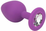 Loving Joy Dop Anal din Silicon Violet cu Bijuterie Eleganta - marime Mediu