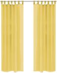 vidaXL Draperii din voal, 2 buc. , 140 x 175 cm, galben (132248)