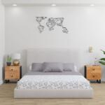 vidaXL Noptiere, 2 buc. , 40x33x46 cm, lemn masiv de acacia (345217)