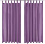vidaXL Draperii micro-satin cu bride, 2 buc, 140 x 175 cm, violet (132225)