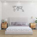 vidaXL Noptiere, 2 buc. , 40x33x46 cm, lemn masiv de acacia (345215)