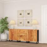 vidaXL Servante din 3 piese, lemn masiv de acacia (3143639) Comoda