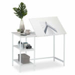  Dönthető íróasztal 3 polccal fehér 75x110x55 cm 10026046_ws