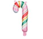 PartyDeco Фолиев балон - цветна коледна близалка, 18, 5 х 35 см, 5 бр