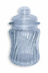 Hobbiverzum Csavart bordázott üvegtégely fedővel - 200 ml