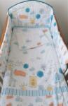 SZEKO Stúdió 3 részes babaágynemű szett - Állat ovi kék