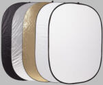 Caruba 5 az 1-ben Derítőlap szett Arany, Ezüst, Fekete, Fehér, Diffúzor - 100 x 150cm (CARU-5IN1_REF_100150)