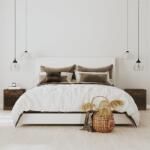 vidaXL Noptiere cu sertar, 2 buc. , stejar fumuriu (342586)