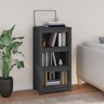 vidaXL Bibliotecă, gri, 50x35x97 cm, lemn masiv de pin (821706) Biblioteca
