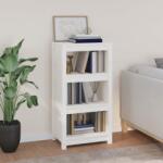 vidaXL Bibliotecă, alb, 50x35x97 cm, lemn masiv de pin (821705) Biblioteca
