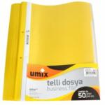 Umix Dosar A4 plastic sina si perforatii 50 buc/set Umix galben (UM30010428)
