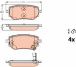 TRW set placute frana, frana disc TRW GDB2270 (GDB2270)