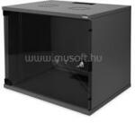 ASSMANN 19" 460x540x400 9U lapraszerelt üvegajtós fekete fali rack szekrény (DIGITUS_DN-19_09-U-S-SW) (DIGITUS_DN-19_09-U-S-SW)