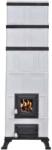 eSemineu Terracotta stove White Creta with marble 10 kW