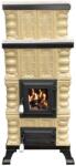 eSemineu Terracotta stove Cream/Rustic with marble 7kW