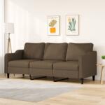 vidaXL Canapea cu 3 locuri, maro, 210 cm, material textil (348964) Canapea