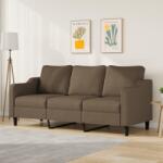 vidaXL Canapea cu 3 locuri, maro, 180 cm, material textil (348956) Canapea
