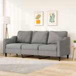 vidaXL Canapea cu 3 locuri, gri închis, 210 cm, material textil (348962) Canapea