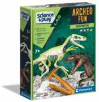 Clementoni - Tudomány és játék - Archeo Fun - Világító Velociraptor régészeti játékszett (50193)