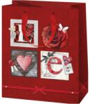 Cardex LOVE rózsa mintás nagy méretű exkluzív ajándéktáska 27x14x33cm-es (26200) - innotechshop