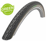 Schwalbe Road Cruiser HS484 28x1, 6 (42-622) külső gumi, defektvédett (K-Guard), reflexcsíkos, Twin-Skin, Green Compound, 50TPI, 705g, kávé színű oldalfallal