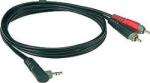 KLOTZ KL-AY7A0300 Y kábel, JACK-RCA, 3 m