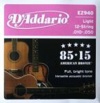 D'Addario EZ-940 12 húros akusztikus gitár húrkészlet