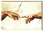 Fridolin FRI. 18309 Hűtőmágnes 8x5, 4x0, 3cm, Michelangelo: Ádám teremtése