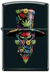 Zippo Brichetă Zippo Skull With Flowers and Cannabis Leaves 4362 4362 Bricheta