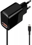 Cellect HS-47 Hálózati töltő micro USB fix kábellel 2.4A fekete (MTC-HS-H47-MICRO)