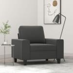 vidaXL Fotoliu canapea, gri închis, 60 cm, textil microfibră (348971) Canapea