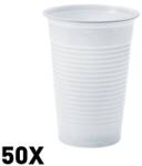  Eldobható fehér műanyag pohár 3dl 50db
