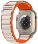 Tech-protect Curea material textil Tech-Protect Nylon Pro compatibila cu Apple Watch 4/5/6/7/8/SE/Ultra 42/44/45/49mm Orange/Mousy (9490713930243)