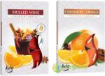 BISPOL Set Lumanari Tip Pastila Aroma Vin Fiert 6buc + Set Lumanari Tip Pastila Aroma Scortisoara-Portocala 6buc