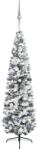vidaXL Vékony műkarácsonyfa LED fényekkel és gömb szettel 180 cm (3077905)