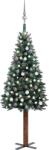 vidaXL Vékony karácsonyfa LED fényekkel és gömb szettel 210 cm (3077913)