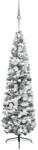 vidaXL Vékony műkarácsonyfa LED fényekkel és gömb szettel 210 cm (3077906)