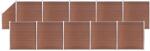 vidaXL Set panouri gard, 10 pătrate + 1 oblic, maro, 1830x186 cm, WPC (3053224) - comfy