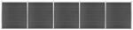 vidaXL Set de panouri de gard , WPC , 872x186 cm, negru (3070432) - vidaxl