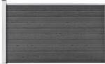 vidaXL Set de panouri de gard, negru, 175x105 cm, WPC (148976) - comfy