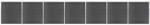 vidaXL fekete WPC kerítéspanelszett 1218 x 186 cm (3070434)