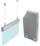 Lumines Type-I6 Végzáró üveglap szorító alu profilhoz - függesztéshez - bal oldali (ZAS-ALU-LUM-I68SL)