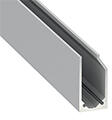 Lumines Type-I10 Alu üvegszorító profil ezüst - világító plexi / üveg tábla készítéséhez (LUMINES-I102-S)