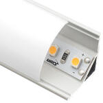 ANRO LED Profile ALP-006 Fehér - Alumínium sarok profil LED szalaghoz, íves (Opál búrával) (LP202W/LP203W - LP202-MLKC)