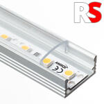 RS -MINI-01-A - Alumínium profil (felületre) LED szalaghoz (Átlátszó PVC búrával) (Alu profile SLIM with Transparent cover (2 meters/pcs))
