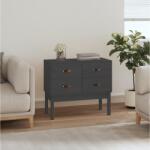 vidaXL Dulap consolă, gri, 90x40x78 cm, lemn masiv de pin (821741) Comoda