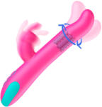 Happy Loky Pluto Rabbit Vibrator & Rotator Watchme Wireless Technology Compatible Pink Vibrator